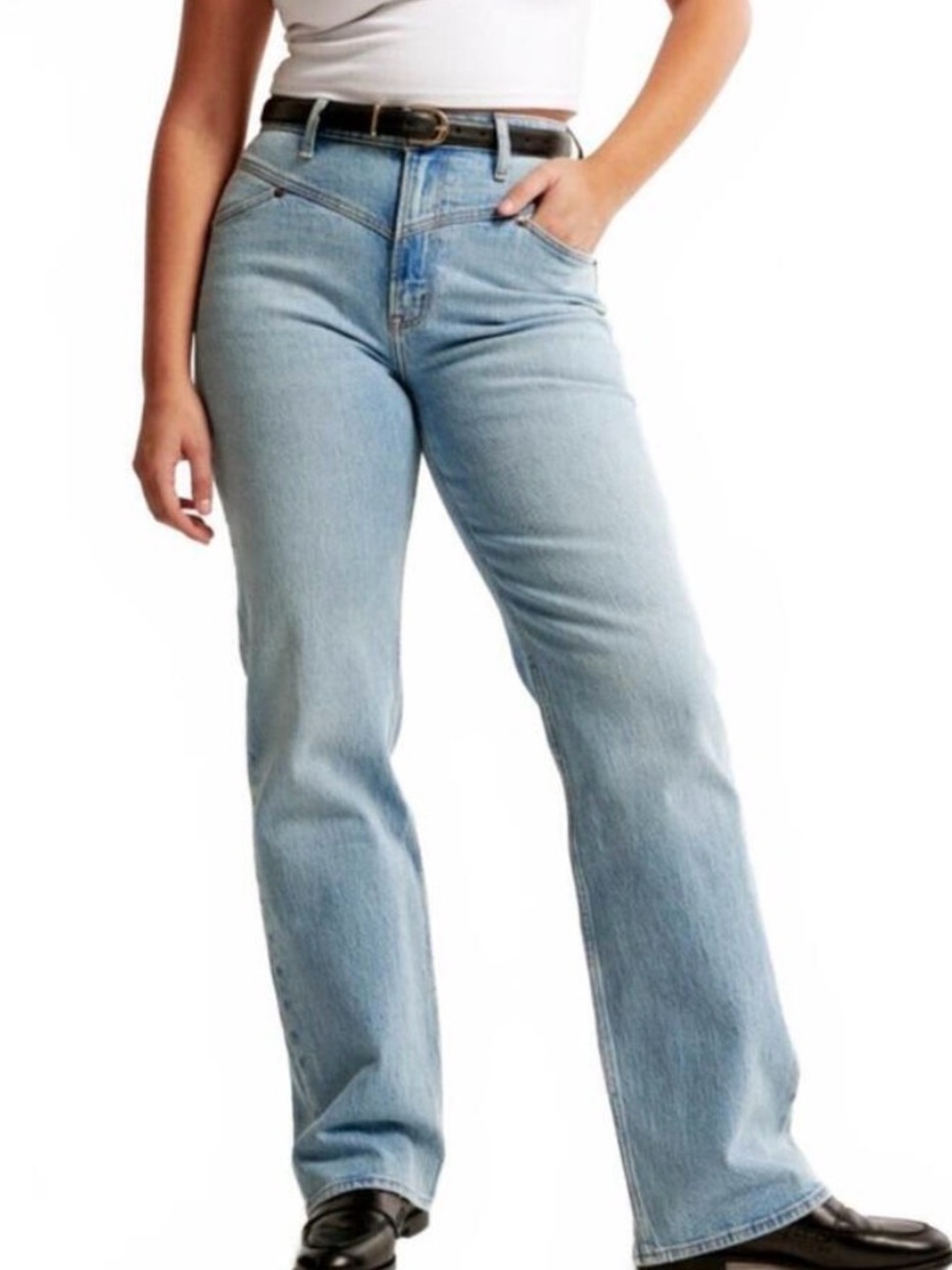 Abercrombie & Fitch Curve Love The ’90s Relaxed Jean high-rise 29/8 light blue
